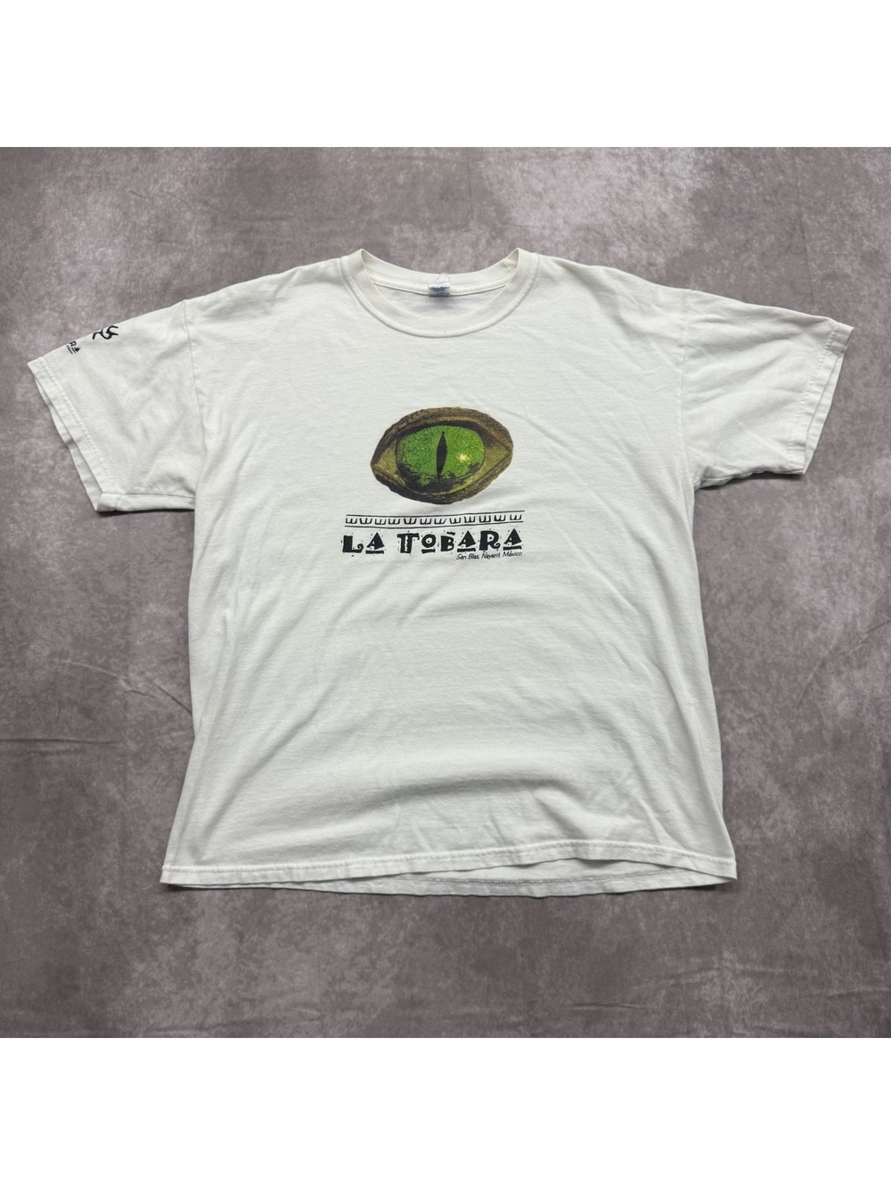 La Tobara San Blas Nayarit Mexico Alligator Eye Graphic T-Shirt Mens Large White